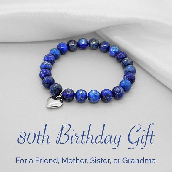 80th Birthday Milestone Bracelet & Meaningful Message Card for Women - Beautiful - Picture 3 of 7
